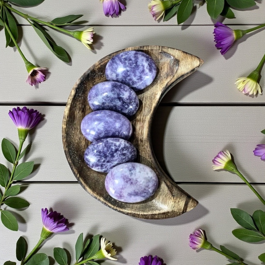 Lepidolite Pillow Palm Stone