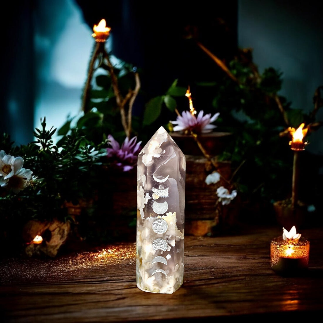 Flower Agate Point | Moon Phase