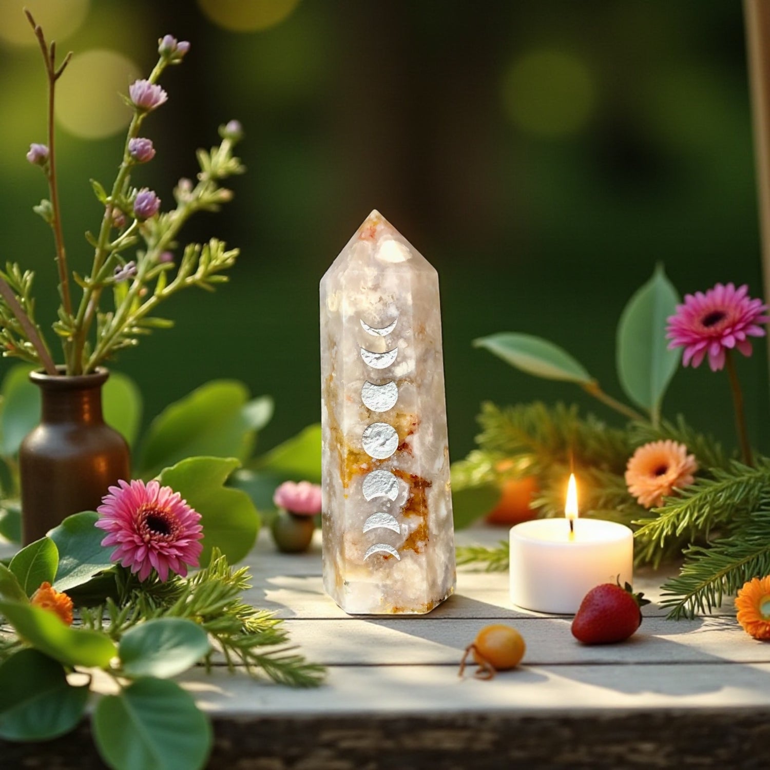 Flower Agate Point | Moon Phase