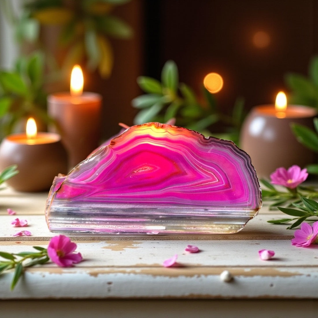 Agate Tea Light Candle Holder