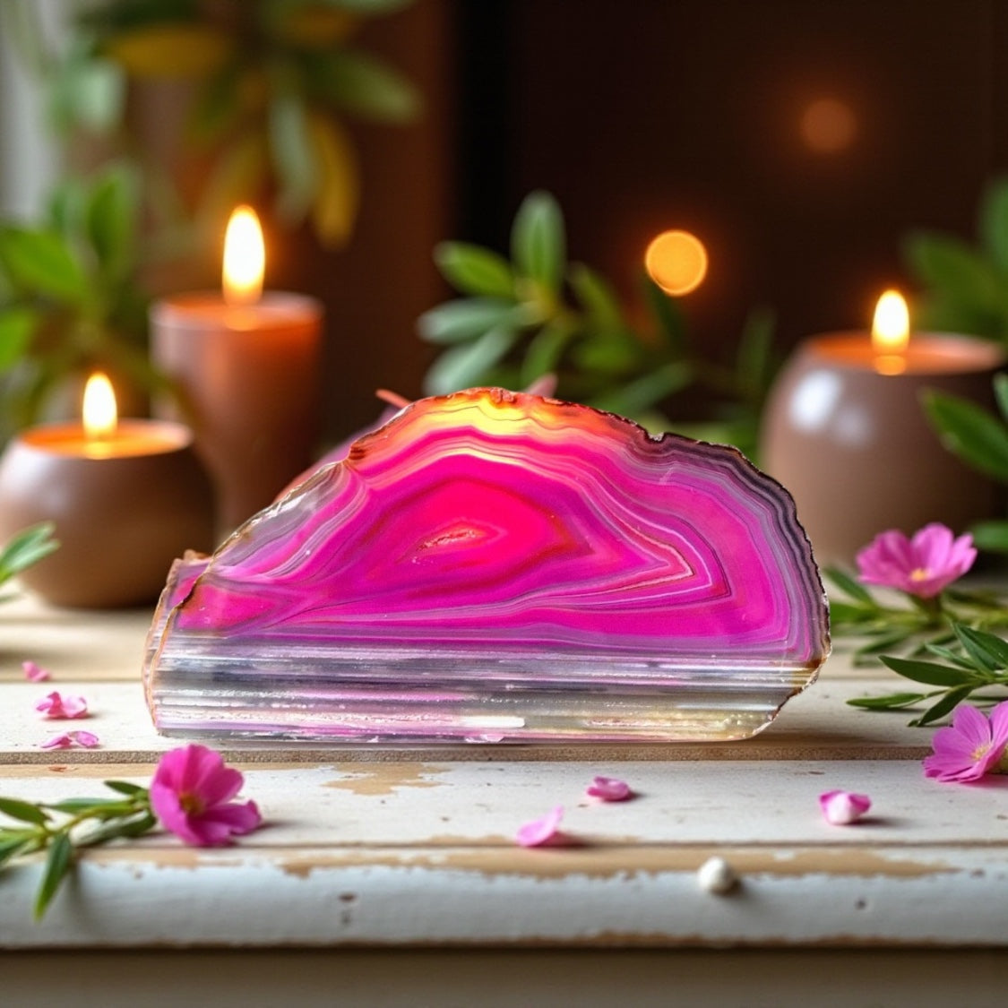 Agate Tea Light Candle Holder