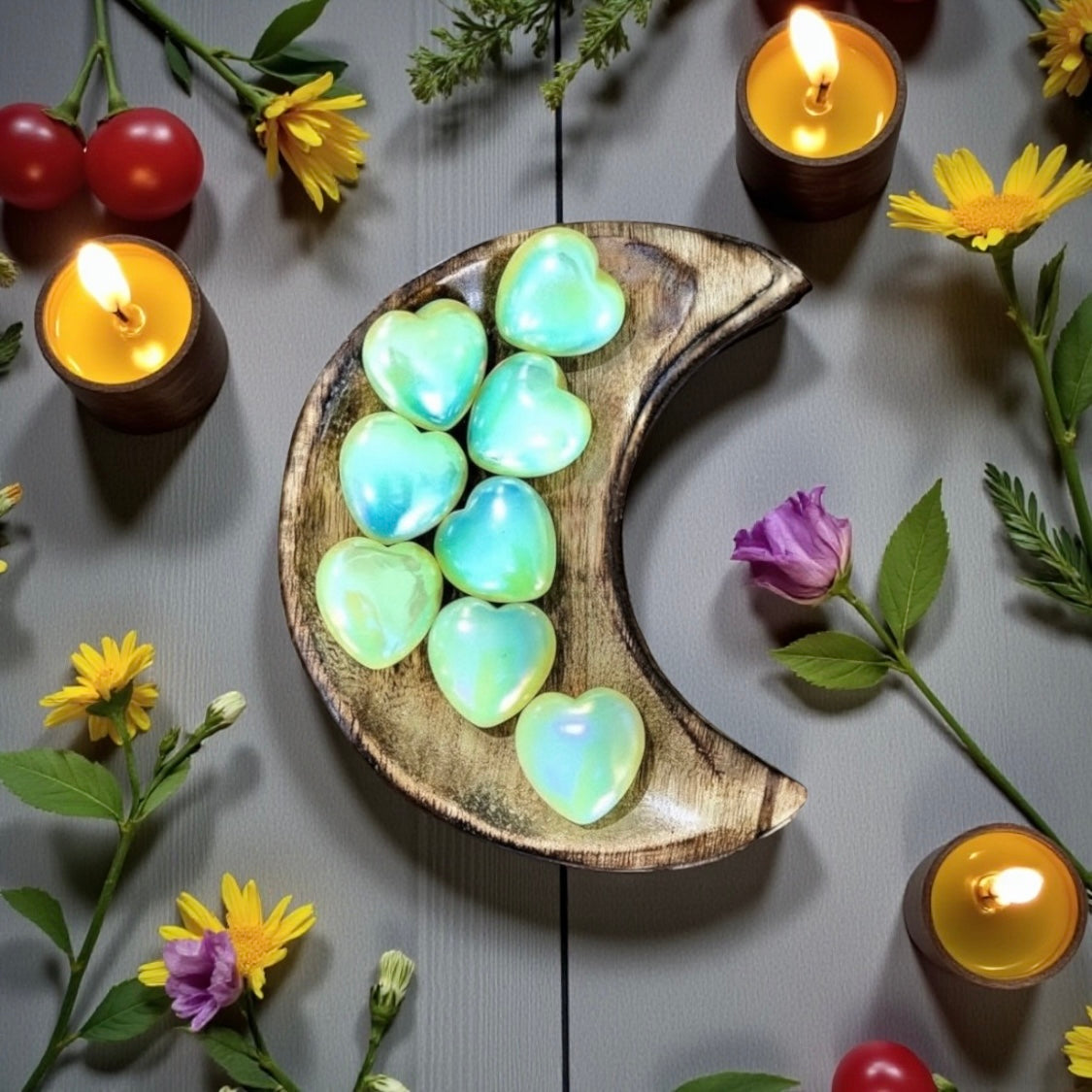 Opalite Aura Heart ~ Lemon