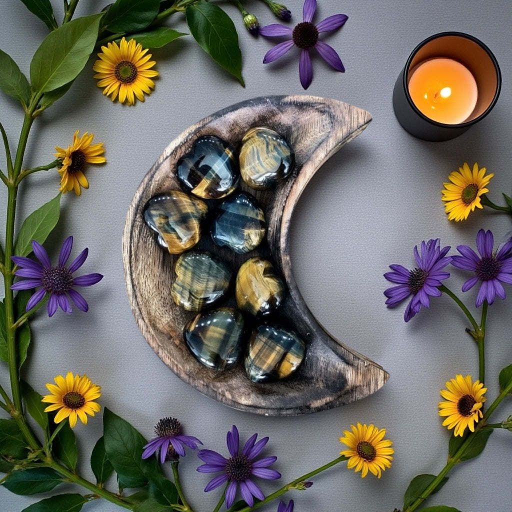 Blue Tigers Eye Heart