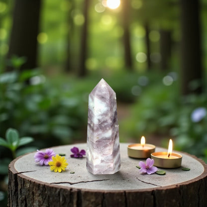 Pink Tourmaline Quartz Point