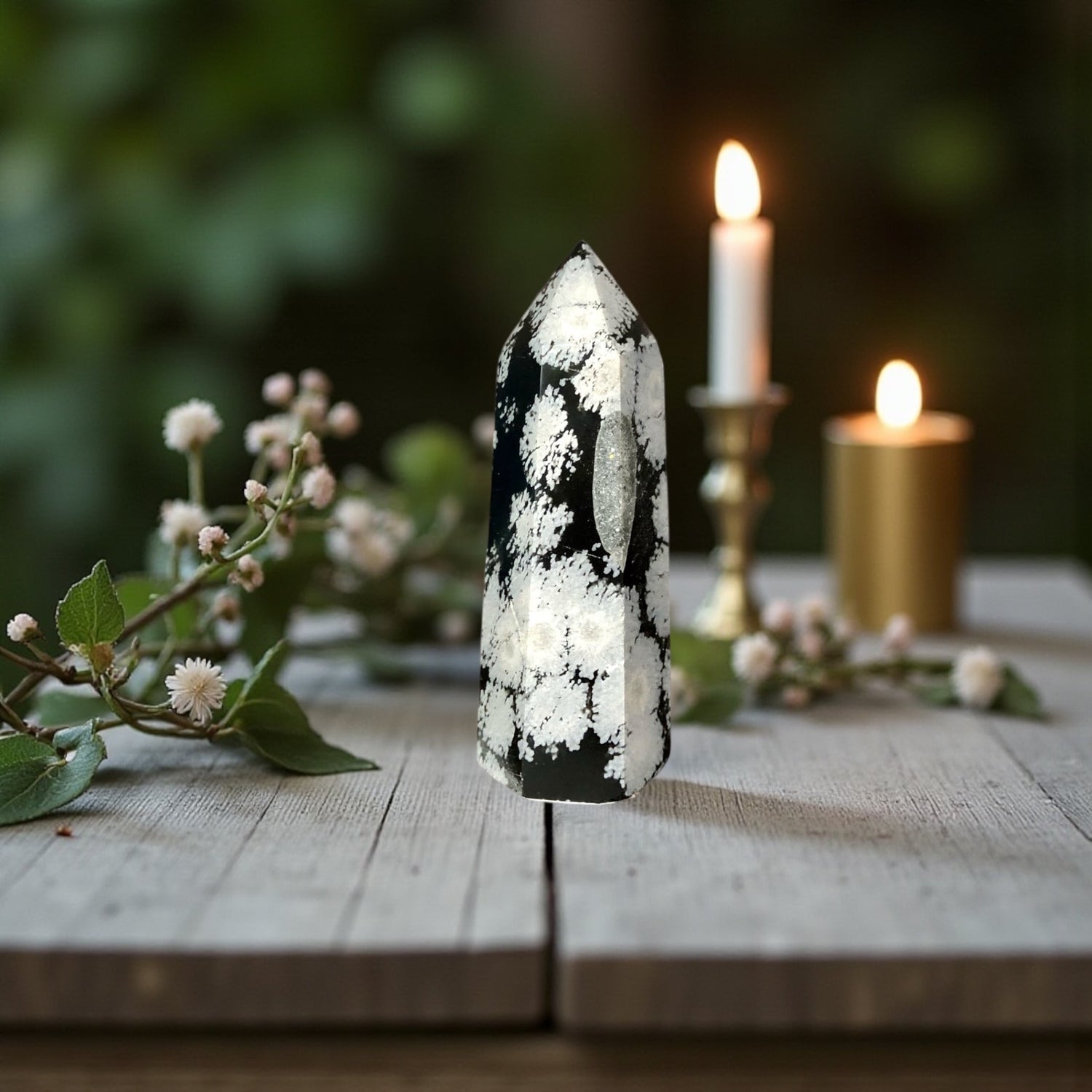 Snowflake Obsidian Point