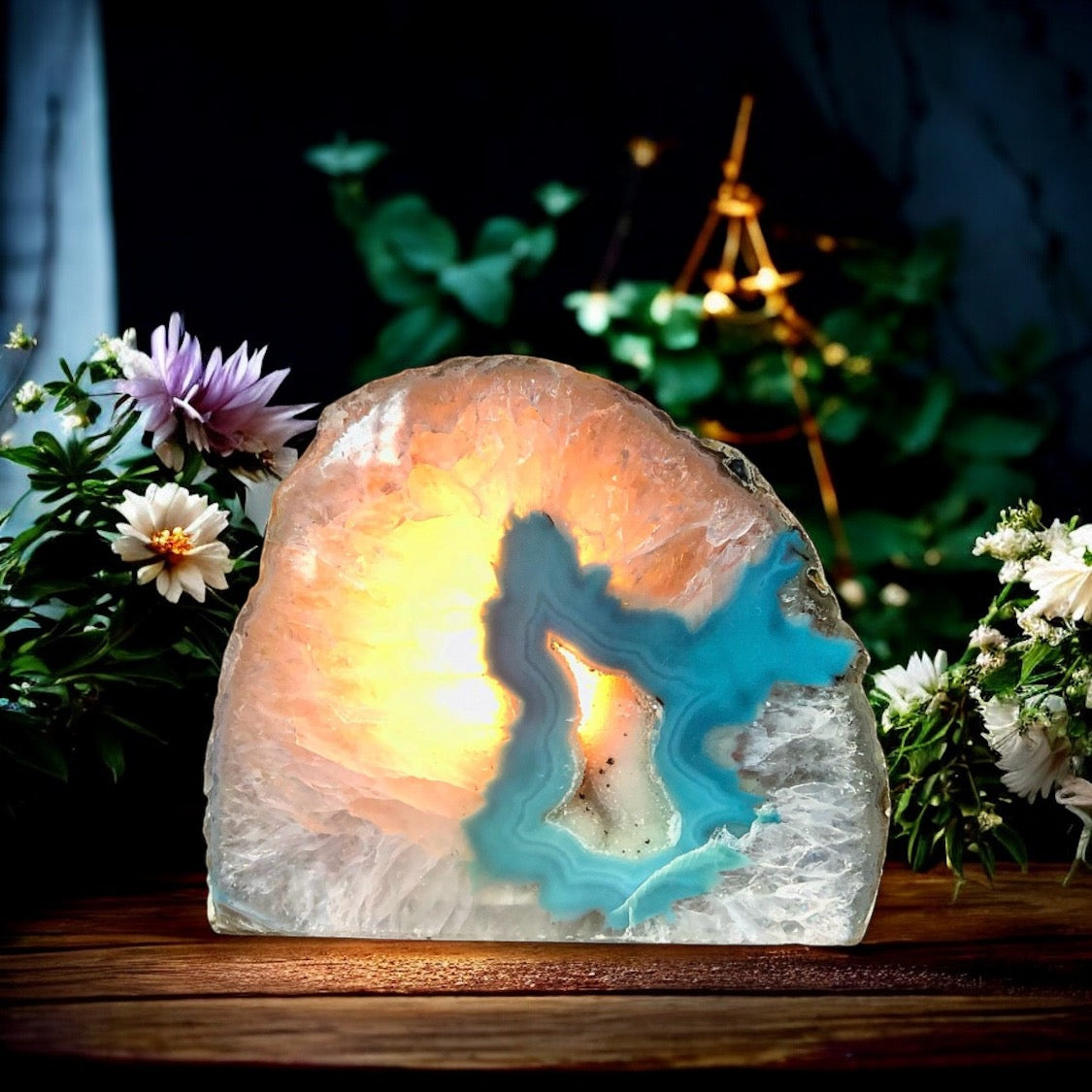 Agate Tea Light Candle Holder