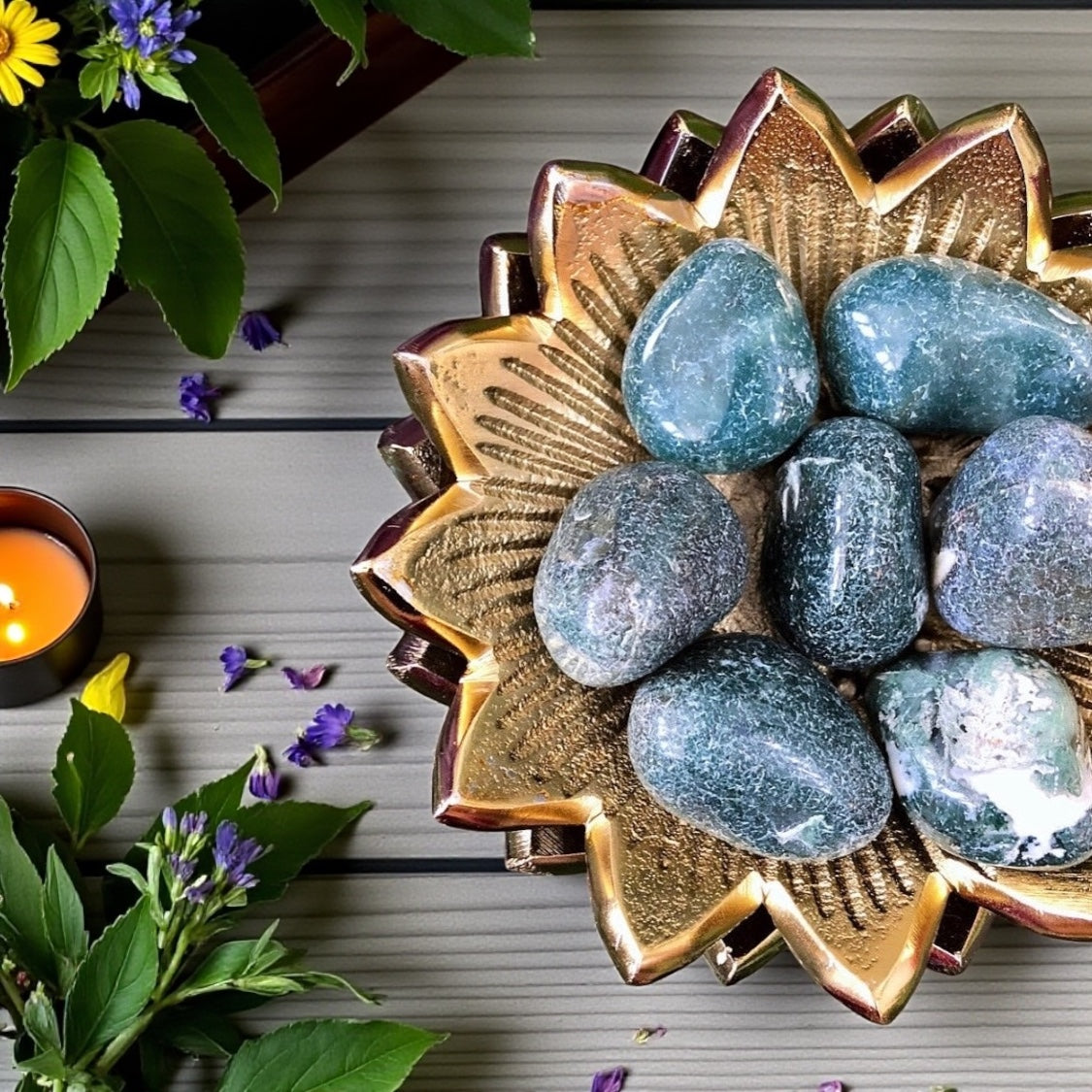 Moss Agate Tumbles | Brazil