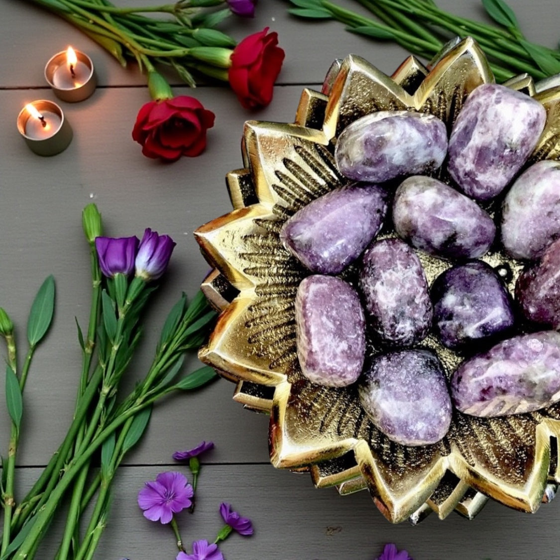 Lepidolite Tumbles