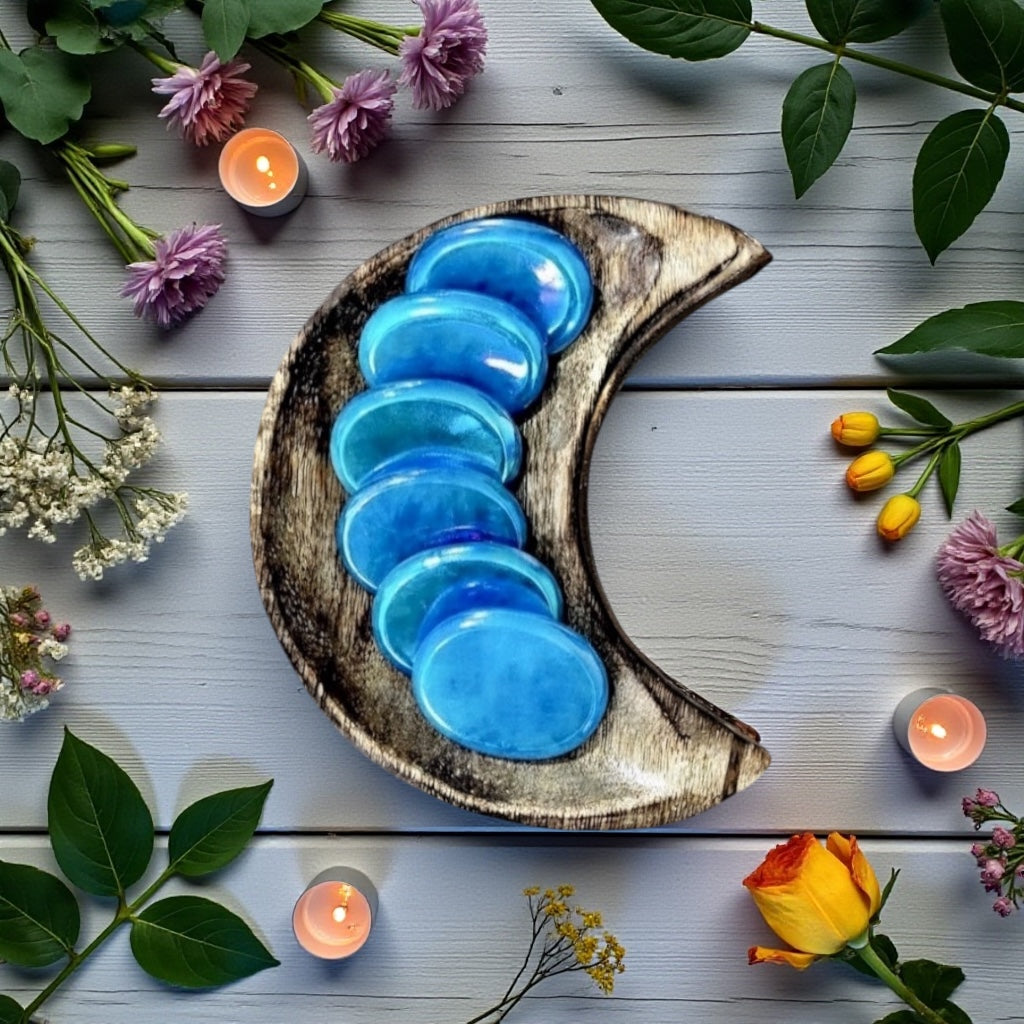 Aura Rose Quartz Worry Stone | Ocean – Vyne Crystals