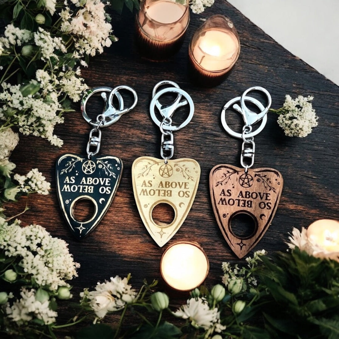 Planchette Keyring | Wooden