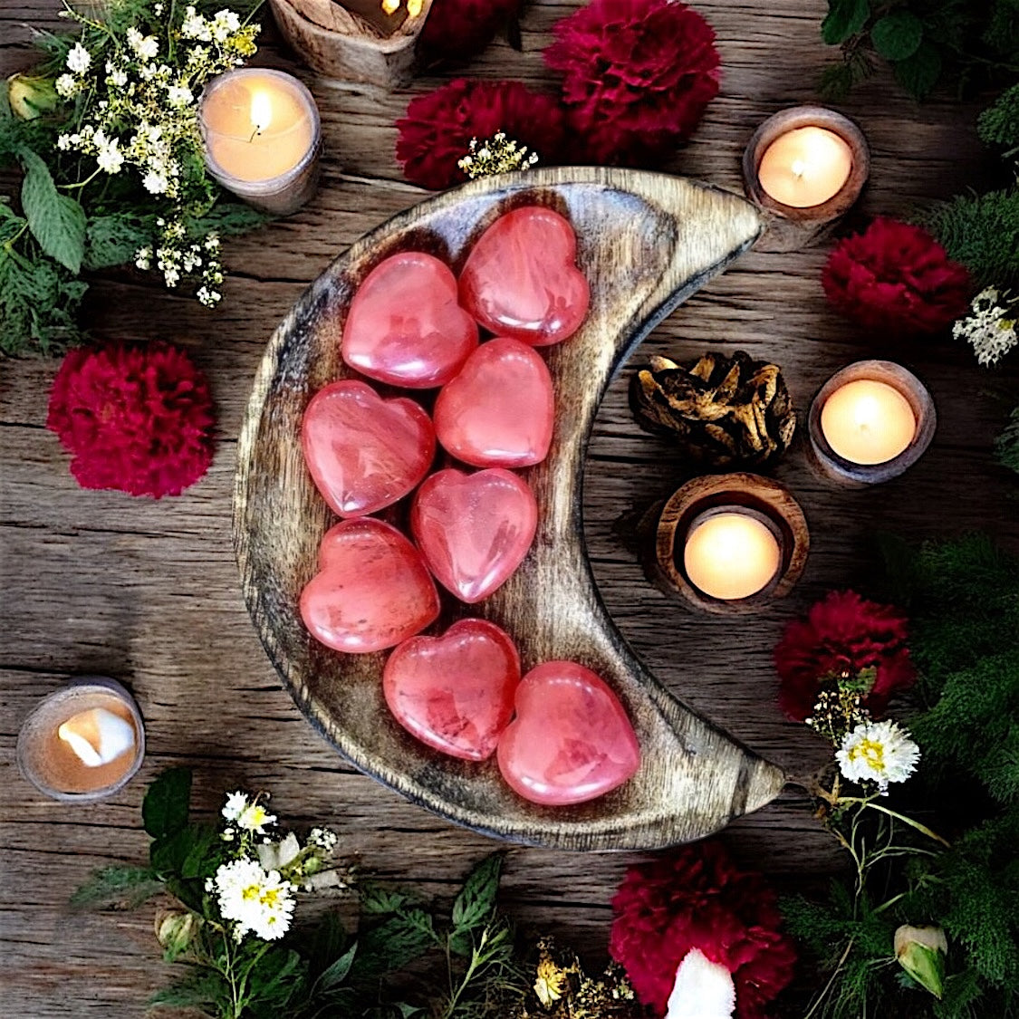 Strawberry Obsidian Heart