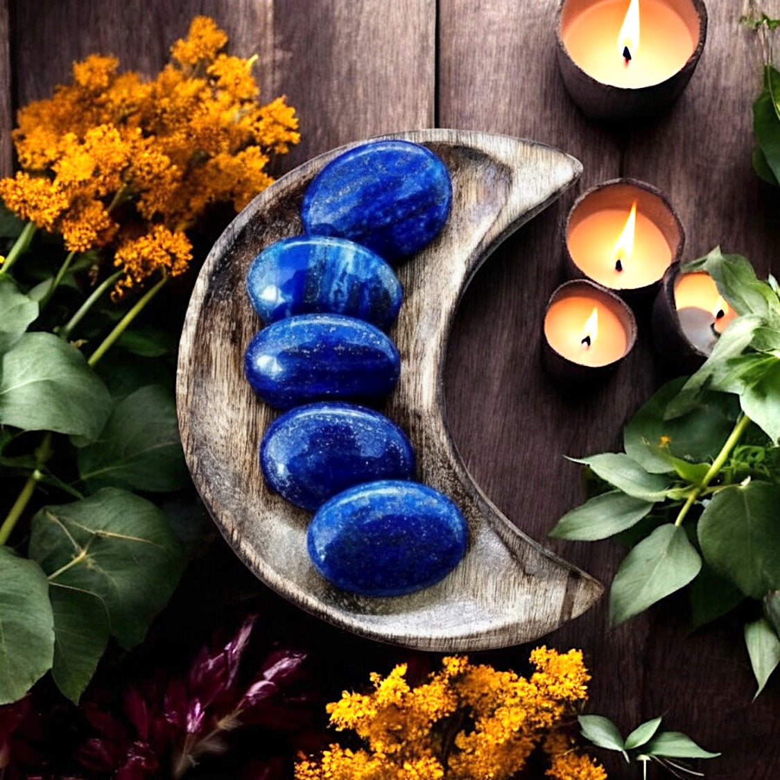 Lapis Lazuli Pillow Palm Stone