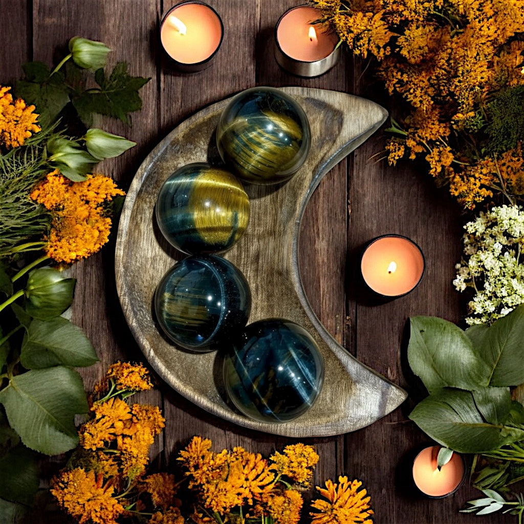 Blue Tigers Eye Sphere | Medium