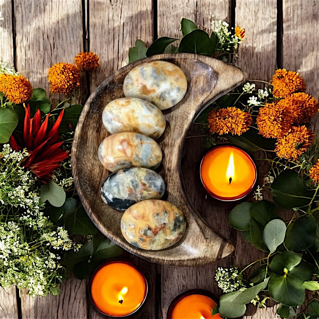 Crazy Lace Pillow Palm Stone