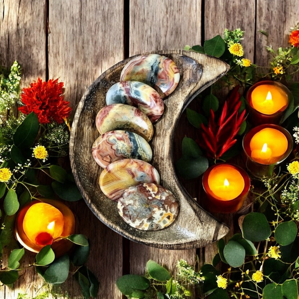 Crazy Lace Agate Worry Stone