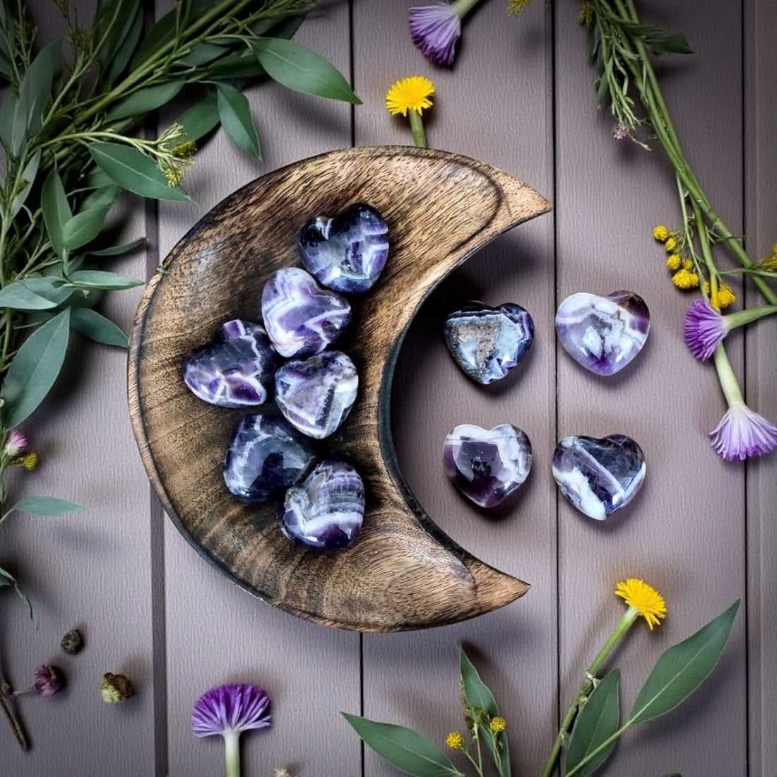 Chevron Amethyst Heart
