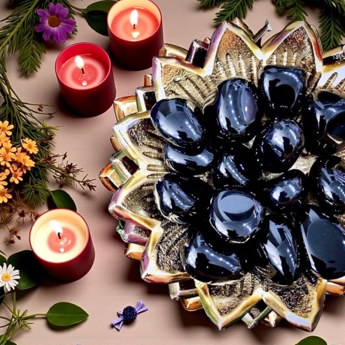 Black Obsidian Tumbles