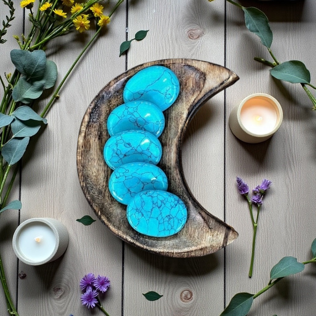 Turquoise Howlite Worry Stone