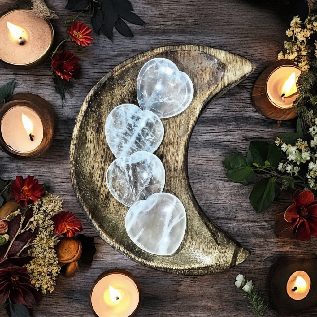 Clear Quartz | Heart Worry Stone