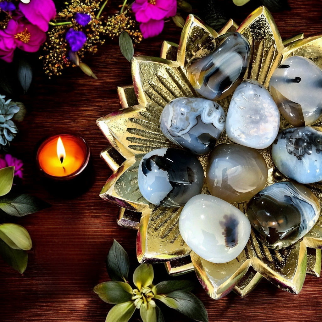 Dendritic Agate Tumbles