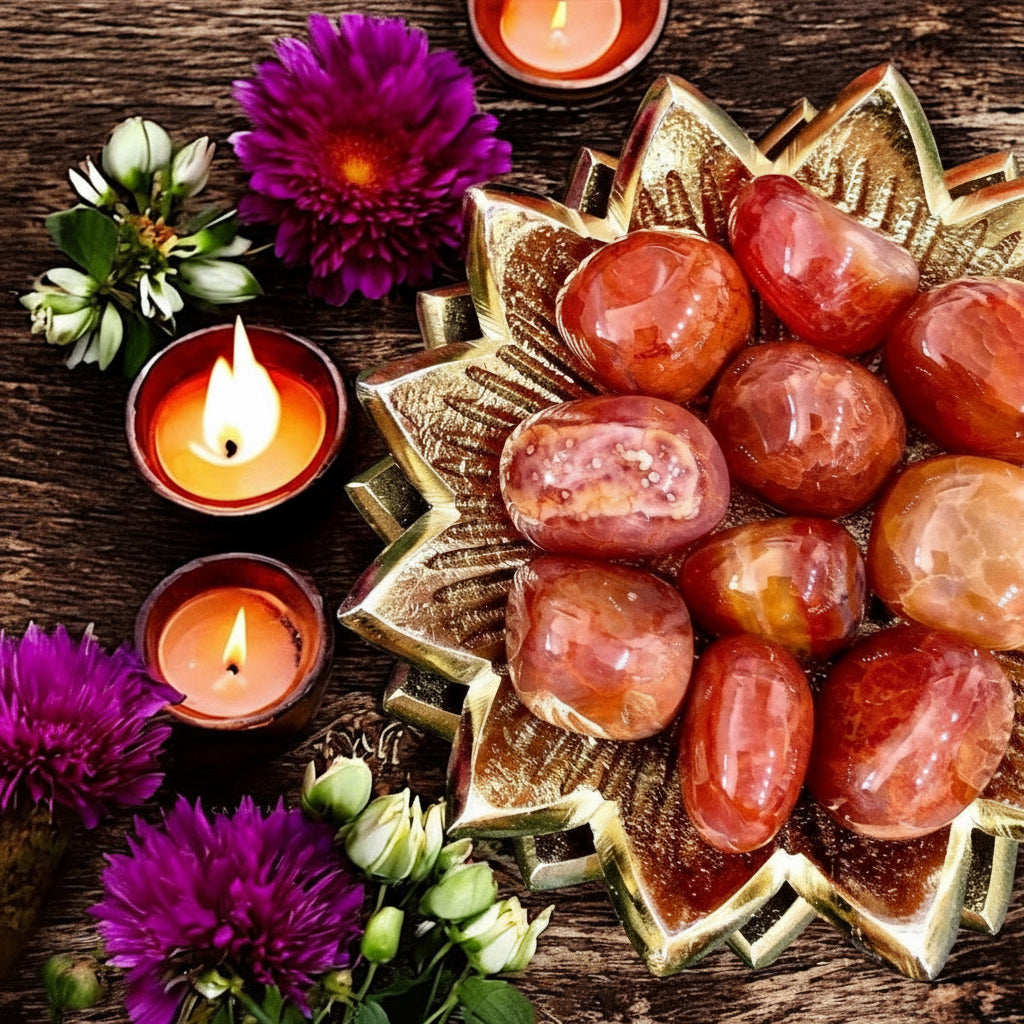 Fire Agate Tumbles