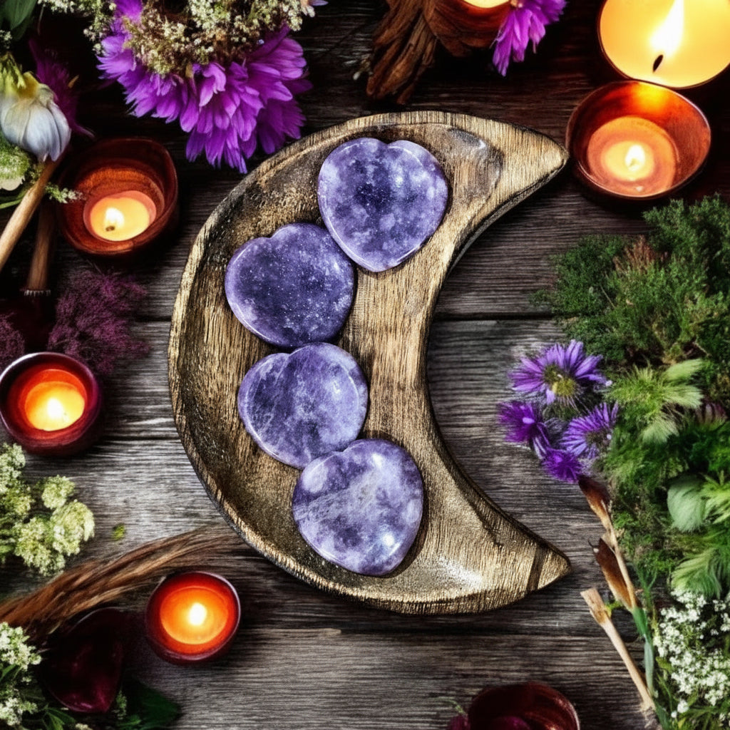 Lepidolite | Heart Worry Stone