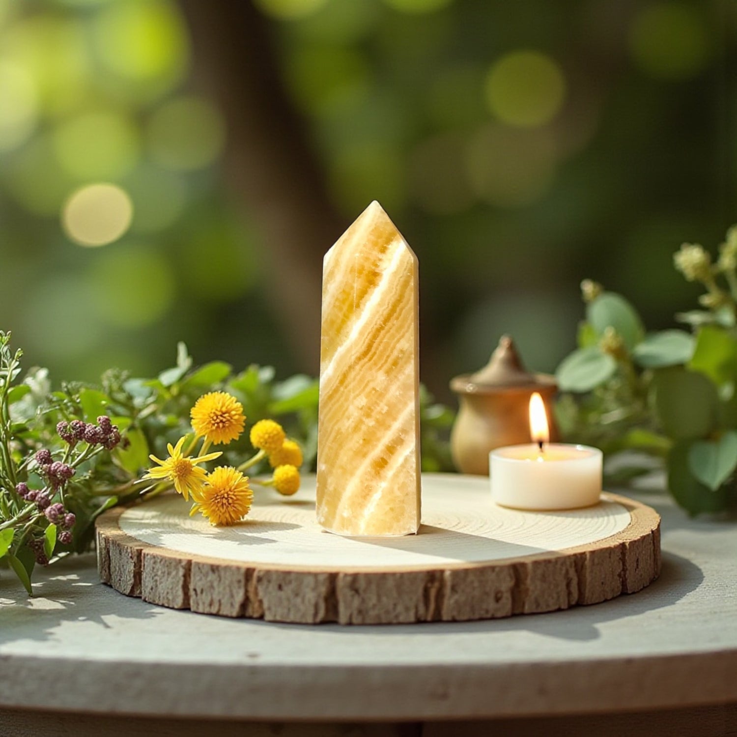 Orange Calcite Point