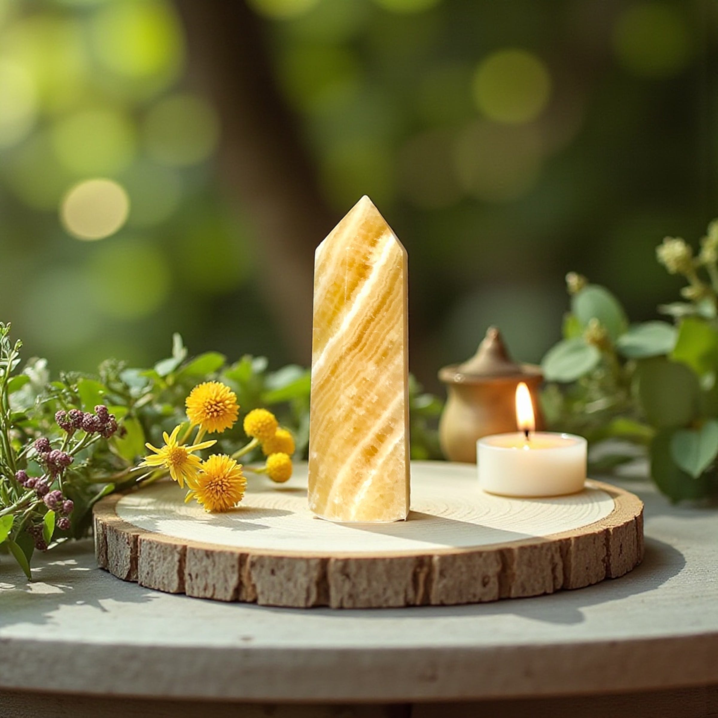 Orange Calcite Point
