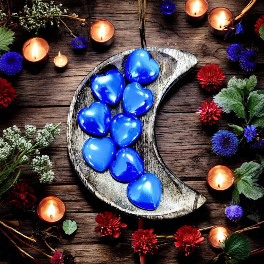 Opalite Aura Heart ~ Midnight Blue