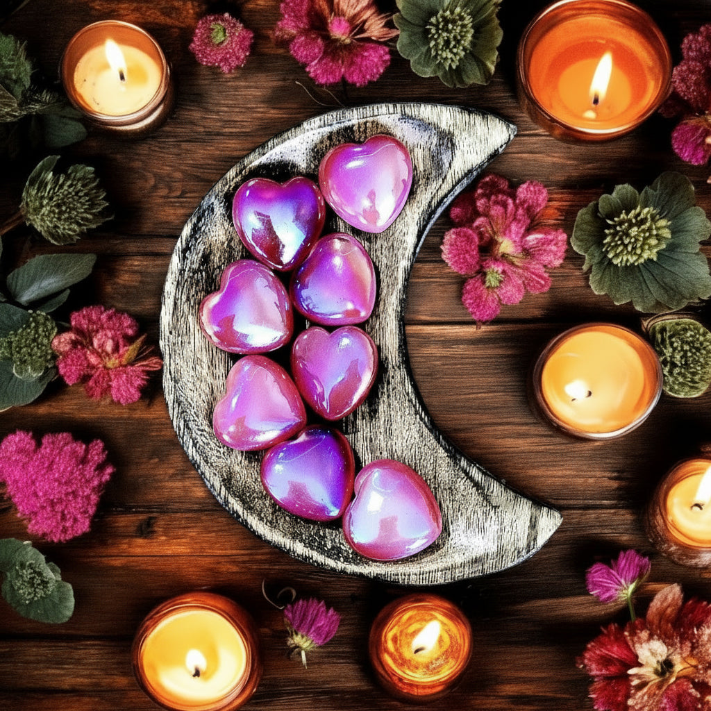 Opalite Aura Heart ~ Sunset