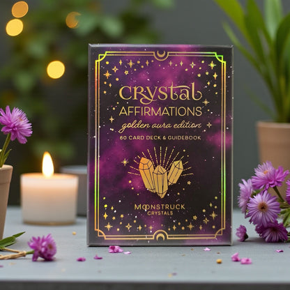 Crystal Affirmations Card Deck | Golden Aura Edition