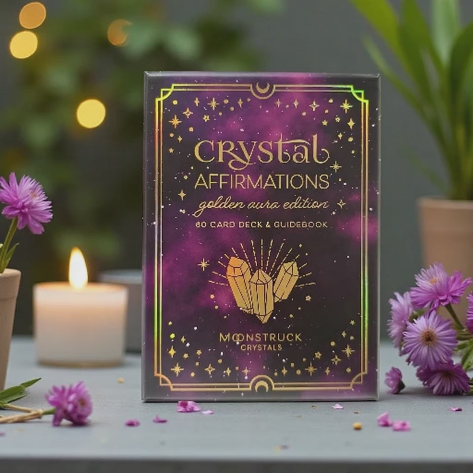 Crystal Affirmations Card Deck | Golden Aura Edition